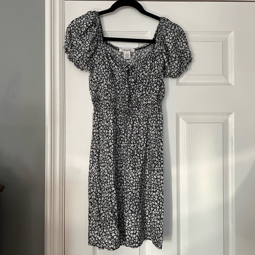 Black and White Floral Dress